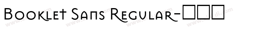 Booklet Sans Regular字体转换